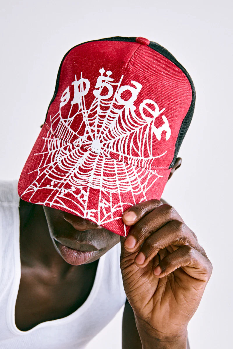 SP5DER DENIM OG WEB V2 TRUCKER RED